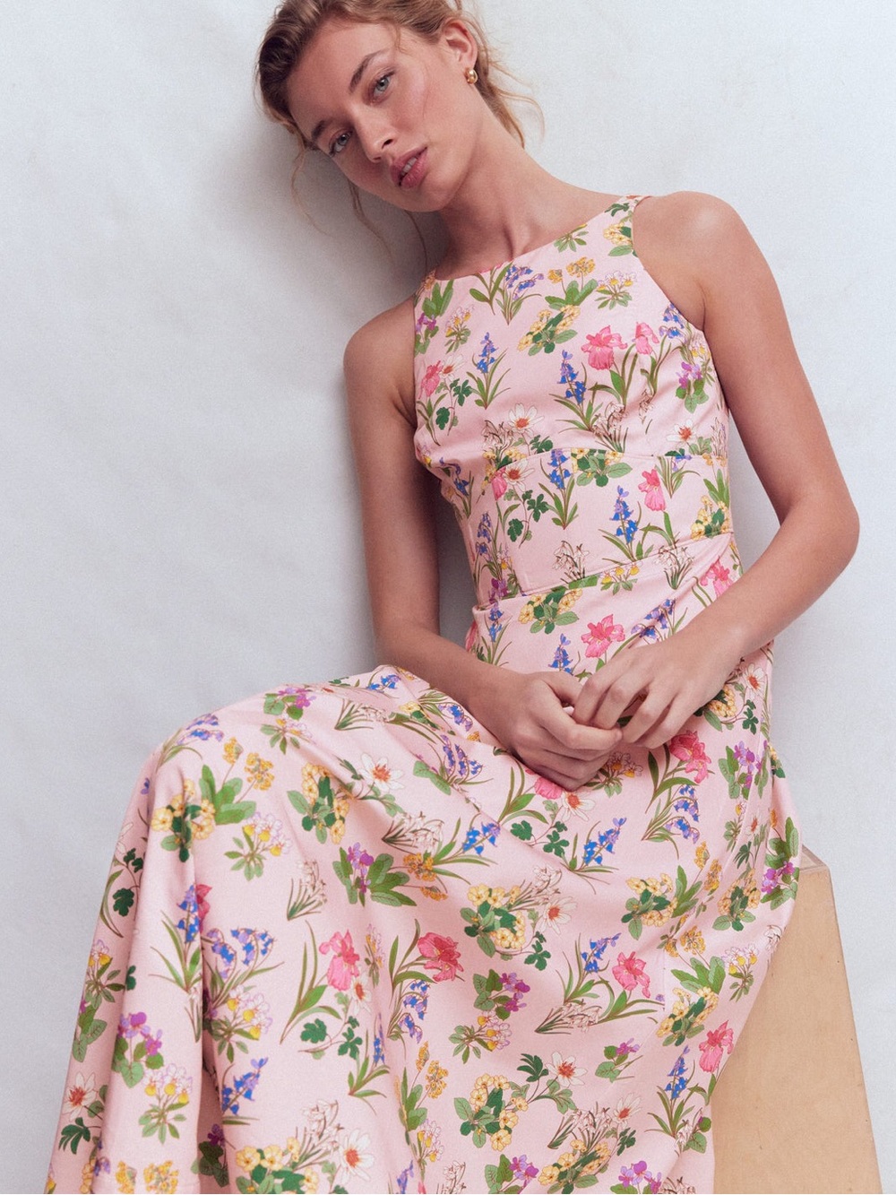 Boden Silvia Boned Bodice Maxi Dress
French Pink Delicate Blossom Size 8